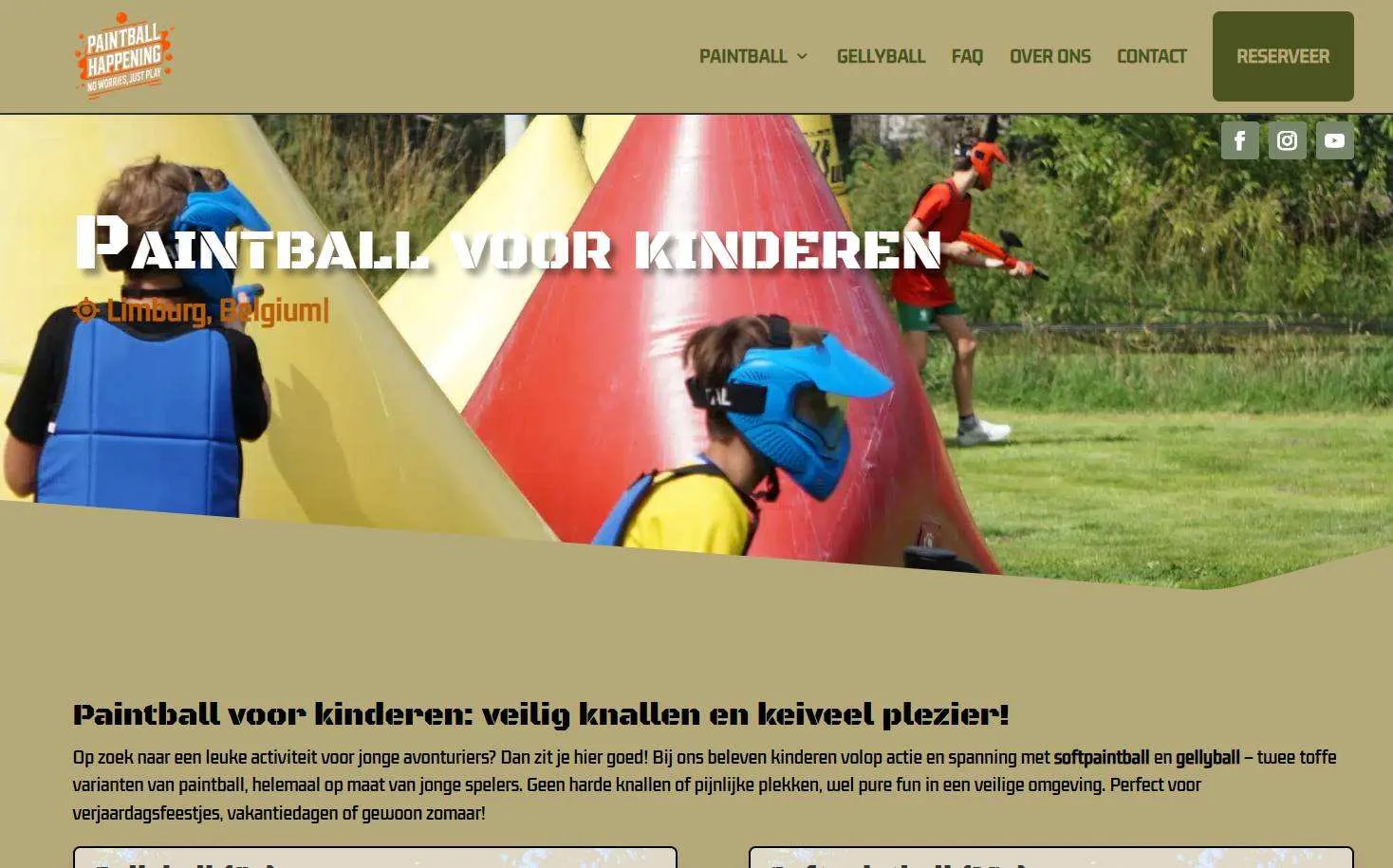 WordPress website met custom functionaliteiten voor Paintball Happening
